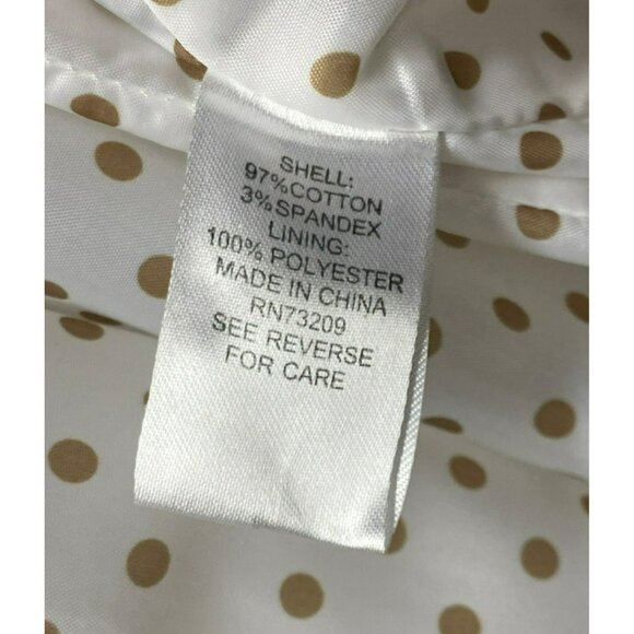 Marvin Richards White Trench Coat Tortoiseshell Buttons & Belted Waist Size S - Picture 9 of 9